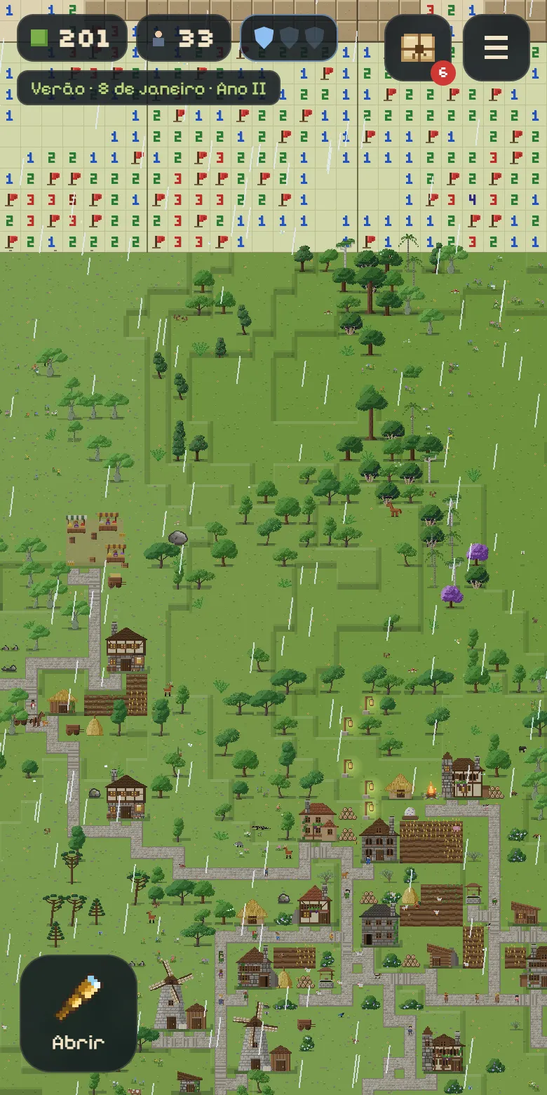 Feudo Minado: o campo com uma vila crescendo do lado